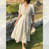 Dress Summer New Waist Dress Women's Short-Sleeved Temperament Famous Shenzhen Nanyin Women's