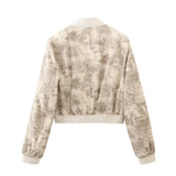 Spring Printed Short Pilot Jacket 2010723 Printed Miniskirt Suit-Outfit