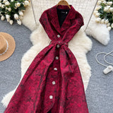 Women's Dress 2025 Summer Collar Short-Sleeved Elegant Dress