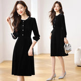 And Autumn 2025 New Korean Version Of The White Wave Dot Shirt Women's Sleeves Loose Casual Cotton-Song V-Neck