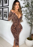 Winter Sexy Deep V Neck Long Sleeve Long