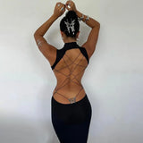 Sexy Bareback Bow Dress Woman 2025 Summer New Temperament Hottie
