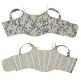 French Orchid Print With Fish Bone Corset Short Vest Bustier Crop Early Spring