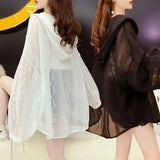 Ice Silk Sunscreen Coat Women's Lace Net Red 2025 New Thin Air Breathable Street Sunscreen