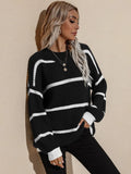 Spring Striped Pullover Loose