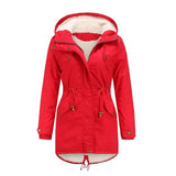 Coats And Jackets 2021 New Winter Fahion Long Sleeve Warm Fleece Plus Size Thick Parker Female Casual Hooded