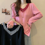 Toloer Size Fat Mm Cover Belly Autumn Women's T-Shirt Inside The Design Feeling False Two Long Sleeve Bottom Shirt Cover Flesh Show Thin Top-Outfit