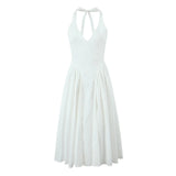 New Spring Style Cotton Dress With A Collar At The Waist And A Slim Waist-Outfit