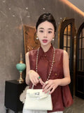 Zen Sleeveless Vest Women's New Chinese Style Plate Buckle Shoulder Vest Clip In The Summer Of 2024-Outfit