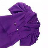 New Temperament Suit Collar Plus-Size Dress Party-Style Solid-Color High-Waist Dress Dress
