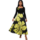 Collar Long-Sleeved Collared Dress With Colorful Dress Elegant Body-Repair A Party Evening Dress Dress