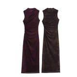 Homemade New Women's Classic Fashion Printed Flawed Dress