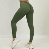 Toloer Embarrassment Line Peach Hip Fitness Yoga Pants V Waist Hip Tight Sports Pants-Outfit