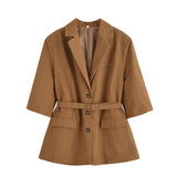 Homemade New Women's Clothing Smocoat Casual Five-Sleeves With Suit