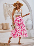 Toloer Hot Selling Independent Research And Development Dress In The United States Station Print Casual Waist Clear Fresh Air Skirt-Outfit