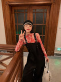 Japanese Vintage Floral Mesh Top Harajuku See Through Translucent Sheer Top Tie Dye Long Sleeve T-shirt Basic Tee