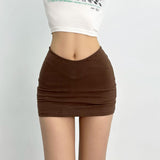 Summer New Thai Hottie Sexy Low V Waist Tight Body Slim Ass Skirt Skirt Mini Short