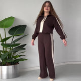 The Autumn Of 2025, The New Women's Fashion Hit The Color Of The Lazy Wind Casual Knitwear Two