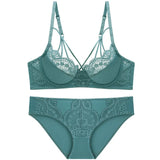 Pure Lingerie Suit Sexy Back Bra Lace Bra Small Side Cream Anti-Sagging Bra