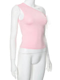 Pink Off-shoulder Tie Up Top-Outfit