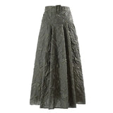 Casual Patchwork Midi Skirt For Women High Waist Sashes Plus Size Skirts Female Fashion New Clothing 2021