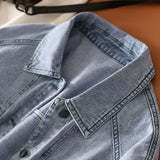 Toloer 2024 New Korean Version Denim Jacket Women's Versatile Fashion Fashion Splicing Plaid Jacket Jacket Women Fashion-Outfit
