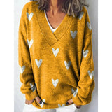 Christmas Abstract 3D Print Big V-Neck Long-Sleeved