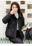 Down Cotton Jacket Female 2024 New Standing Collar Short Cotton-Padded Clothes Add Thick Warm Bread Clothing Small Cotton-Padded Jacket Coat Winter-Outfit