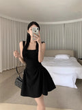 Hepburn Temperament Dress Small White Dress Woman Early Spring Superior Feeling Pure Desire To Collect Waist Lettering Hanging