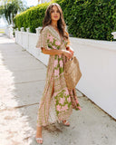 Summer Women's New Sexy High-Waist Fashion Print Open Skirt Dress