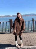 Coat Women Winter Fur Integrated 2025 Lazy Wind Environmental Protection Fur Warm Collar Long