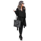 Winter Coat Woman Wool Blend Fashion Lapel Coat Sexy V-Neck Imposing Coat Leather Tie Solid Casual Slim Woman Coat