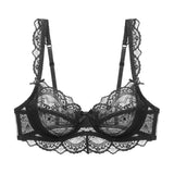 Sexy Lace Underwear Ultra-Thin Transparent Large Bra Small Large Size Bra Anti-Hanging Pure