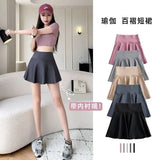 Skirts Summer Thin Women Wear Anti-Light Retling Abdominal Hip College Hips Yoga Skirt High Waist Half