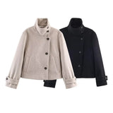Women's Clothing 2025 Autumn And Winter New Fashion Vest Gold Button Flat Needle