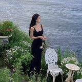 Toloer Shot Show Back Atmosphere Feeling Sling Dress Female Design Sense French Temperament Show Thin Fish Tail Dress Clear Cold