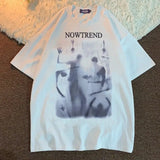 2022 New Butterfly Fairy Print T-Shirt Punk Goth Hip Hop Grunge Rock Y2K Round Neck Casual Summer Coat