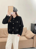Autumn And Winter New Imitation Mink Velvet Thickening Temperament, Small Fragrance Style, Fashionable Knitted Cardigan Jacket Women-Outfit