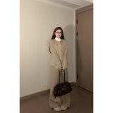 Old Money Style Wearing Long-Sleeved Wool Coat Autumn And Winter Lace Bottoming Sleeves Sleeves Three