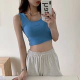 Toloer Sling Thread Vest Female Summer Versatile Show Thin Back Outside The Design Sense Of Small Outdoor Sports Top