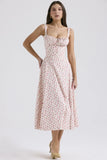 New Sexy Bare Back Sling Dress Holiday Breeze Flower Fork Long