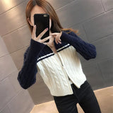 Toloer Short Sweater Cardigan Female 2024 Spring And Autumn New Temperament Lapel Twist Knitting Small Coat Tide-Outfit