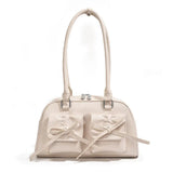 The Galactic Satchel Bow Leather Shoulder Bag-Outfit