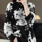 Toloer Of The Dragon This Year Lady Sweater 2024 Spring Festival New Towel Embroidered Jacquard Bottom Shirt Gentle Wind Short Jacket-Outfit