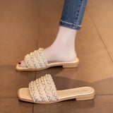 Beauty Flat Cool Slippers Women Wear 2025 New Fairy Style Skirt Casual Beach Cool