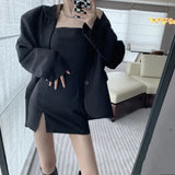 Toloer Summer New Temperament Texture Suit Women's Bag Hip Sling Dress Suit Jacket Fried Street Two-Piece Set-Outfit
