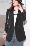 Women Blazer Coat Fashion Long Sleeve Tops Outerwear Chic Elegant Long Sleeve Basic All-match Office Streetwear New