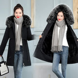Add Velvet And Thick Pie To Overcome The Female 2024 Winter New Medium And Long Korean Version Of Ing Cotton Clothes Show Thin Cotton-Padded Clothes-Outfit