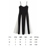 Low Breast Hanging Long Dress Spring 2025 Splicing Party Sexy