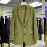 Toloer Suit Jacket Female Small Man 2024 Spring And Autumn Short Retro Korean Version Casual Show Thin Suit Woman-Outfit